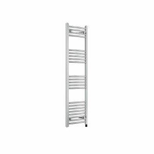 Fjord 1400 x 400mm Curved Chrome Prefilled Electric Heated Towel Rail