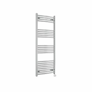 Fjord 1400 x 600mm Curved Chrome Thermostatic Touch Control Electric Heated Towel Rail