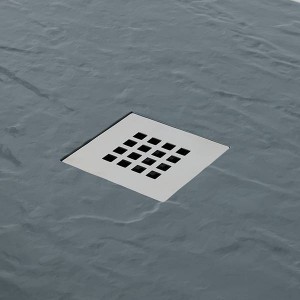 90mm Waste and Grille – Polished Chrome - Slate