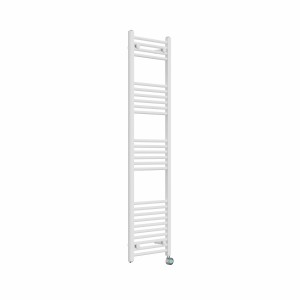 Bergen 1600 x 400mm Straight White Thermostatic Touch Control Electric Heated Towel Rail