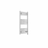 Fjord 1000 x 500mm Curved Chrome Prefilled Electric Heated Towel Rail