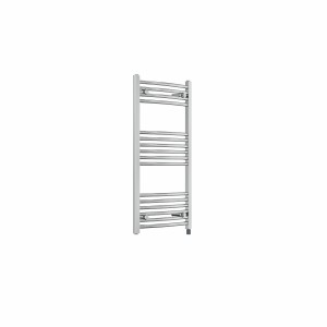 Fjord 1000 x 500mm Curved Chrome Prefilled Electric Heated Towel Rail
