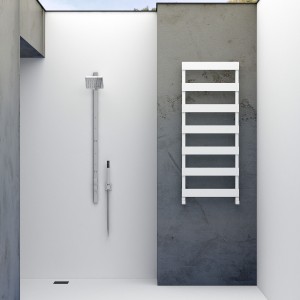 Carisa Ninova Bath Aluminium Designer Towel Radiator 1180x500mm - Textured White