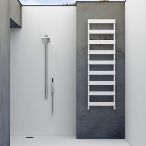 Carisa Ninova Bath Aluminium Designer Towel Radiator 1550x500mm - Textured White