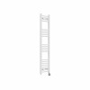 Fjord 1400 x 300mm Curved White Thermostatic Touch Control Electric Heated Towel Rail