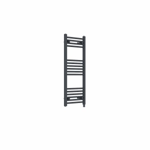 Bergen 1000 x 400mm Straight Anthracite Prefilled Electric Heated Towel Rail