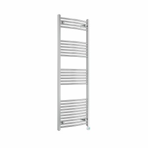 Fjord 1600 x 600mm Curved Chrome Thermostatic Touch Control Wifi Electric Heated Towel Rail