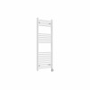 Bergen 1200 x 500mm Straight White Thermostatic Touch Control Electric Heated Towel Rail