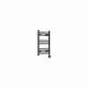 Bergen 600 x 400mm Straight Anthracite Thermostatic Touch Control Electric Heated Towel Rail