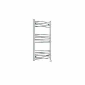 Fjord 1000 x 600mm Curved Chrome Thermostatic Touch Control Electric Heated Towel Rail