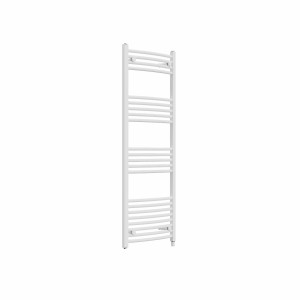 Fjord 1400 x 500mm Curved White Prefilled Electric Heated Towel Rail