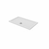 Essentials 1200 x 700mm Rectangle Stone Shower Tray White