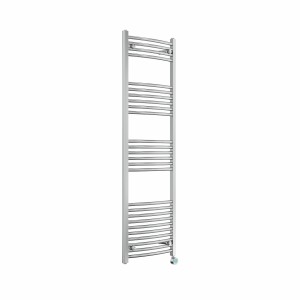 Fjord 1600 x 500mm Curved Chrome Thermostatic Touch Control Wifi Electric Heated Towel Rail