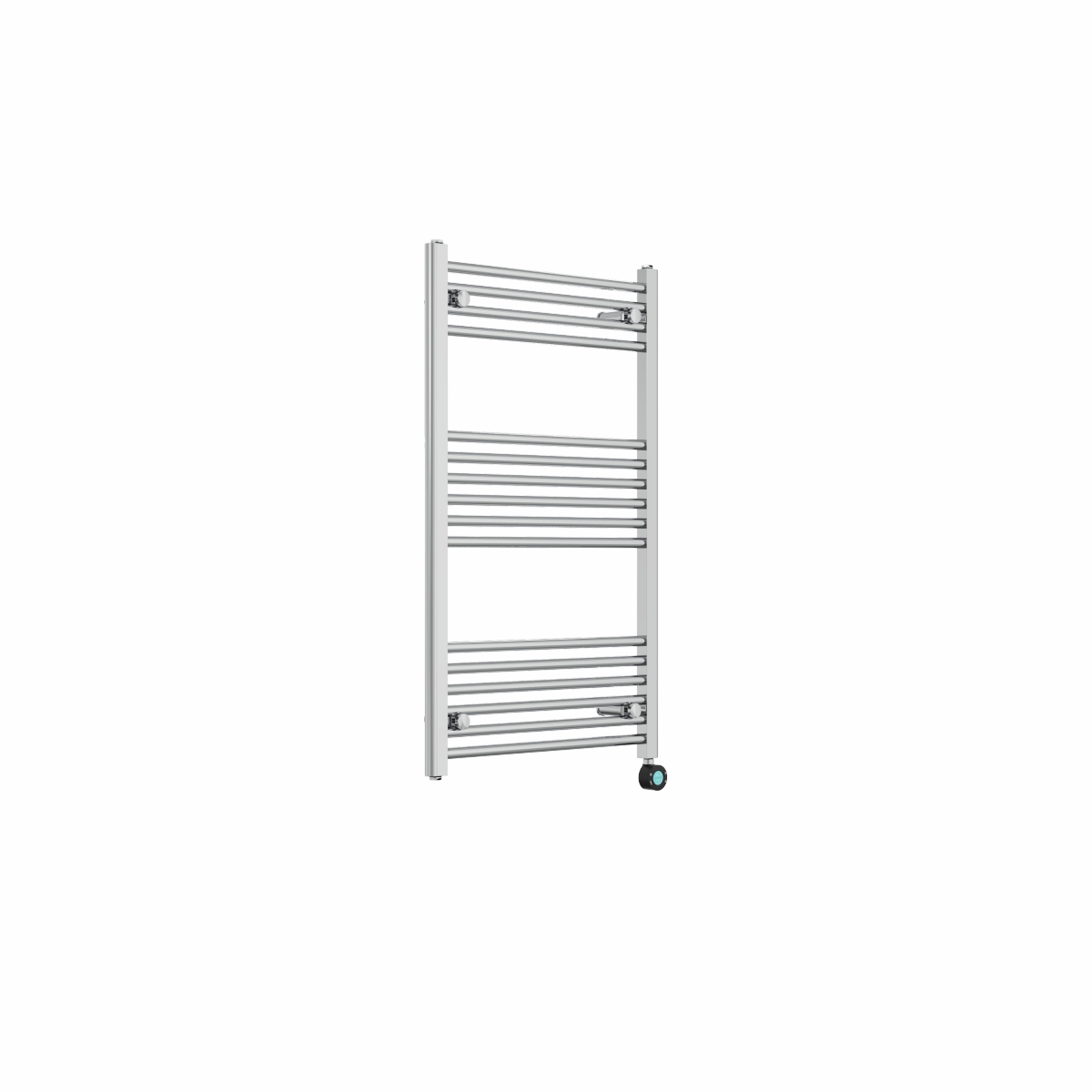 Bergen 1000 x 600mm Straight Chrome Thermostatic Touch Control Electric Heated Towel Rail