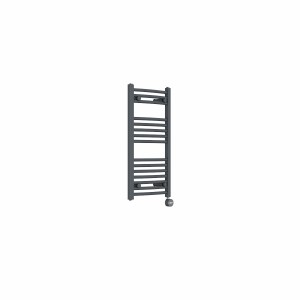 Fjord 800 x 400mm Curved Anthracite Thermostatic Touch Control Electric Heated Towel Rail