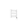 Bergen 600 x 600mm Straight White Thermostatic Touch Control Electric Heated Towel Rail