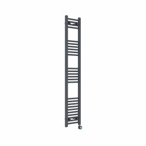 Bergen 1600 x 300mm Straight Anthracite Thermostatic Touch Control Wifi Electric Heated Towel Rail
