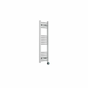 Fjord 1000 x 300mm Curved Chrome Thermostatic Touch Control Wifi Electric Heated Towel Rail