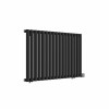 Norden Electric - 600 x 1004mm Black Single Flat Oval Tube Horizontal Bluetooth Designer Radiator