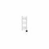 Fjord 600 x 300mm Curved White Thermostatic Wifi Control Electric Heated Towel Rail
