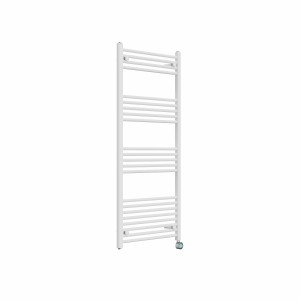 Bergen 1400 x 600mm Straight White Thermostatic Touch Control Electric Heated Towel Rail