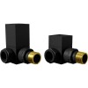 15mm Square Black Corner Radiator Valves