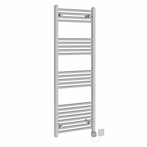 Bergen 1400 x 500mm Straight Chrome HEC Thermostatic Electric Heated Towel Rail