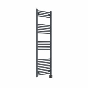 Bergen 1600 x 500mm Straight Anthracite Thermostatic Wifi Control Electric Heated Towel Rail