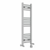Bergen 1000 x 300mm Dual Fuel Straight Chrome Thermostatic Electric Heated Towel Rail