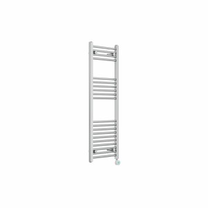 Bergen 1200 x 400mm Straight Chrome Thermostatic Touch Control Wifi Electric Heated Towel Rail
