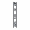 Fjord 1800 x 300mm Curved Anthracite Thermostatic Touch Control Electric Heated Towel Rail