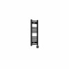 Fjord 800 x 300mm Curved Black Thermostatic Wifi Control Electric Heated Towel Rail