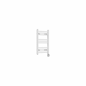 Bergen 600 x 400mm Straight White Thermostatic Touch Control Electric Heated Towel Rail
