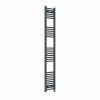 Fjord 1800 x 300mm Curved Anthracite Prefilled Electric Heated Towel Rail