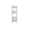 Fjord 1200 x 500mm Curved Chrome Thermostatic Touch Control Electric Heated Towel Rail