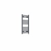Fjord 800 x 400mm Curved Anthracite Prefilled Electric Heated Towel Rail