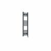 Fjord 1000 x 300mm Curved Anthracite Thermostatic Touch Control Wifi Electric Heated Towel Rail