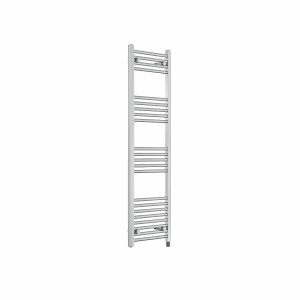 Bergen 1400 x 400mm Straight Chrome Prefilled Electric Heated Towel Rail