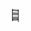 Bergen 800 x 600mm Straight Black Thermostatic Wifi Control Electric Heated Towel Rail