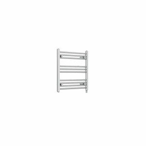 Bergen 600 x 600mm Straight Chrome Prefilled Electric Heated Towel Rail