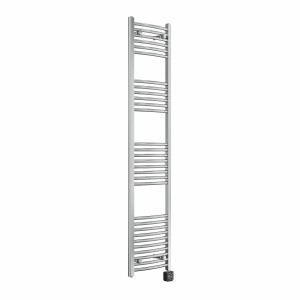 Fjord 1800 x 400mm Curved Chrome Thermostatic Wifi Control Electric Heated Towel Rail