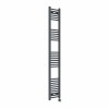 Fjord 1800 x 300mm Curved Anthracite Thermostatic Touch Control Wifi Electric Heated Towel Rail
