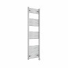 Fjord 1600 x 500mm Curved Chrome Thermostatic Touch Control Electric Heated Towel Rail