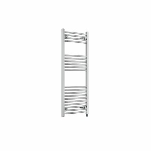 Fjord 1200 x 500mm Curved Chrome Prefilled Electric Heated Towel Rail