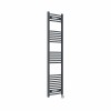 Fjord 1600 x 400mm Curved Anthracite Thermostatic Touch Control Wifi Electric Heated Towel Rail