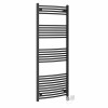 Fjord 1600 x 600mm Curved Black HEC Thermostatic Electric Heated Towel Rail
