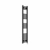 Bergen 1600 x 300mm Straight Black Thermostatic Touch Control Electric Heated Towel Rail