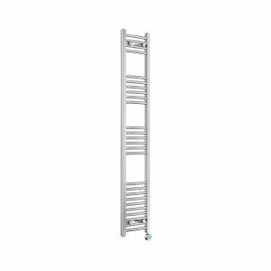 Fjord 1600 x 300mm Curved Chrome Thermostatic Touch Control Wifi Electric Heated Towel Rail
