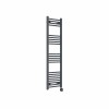 Bergen 1400 x 400mm Straight Anthracite Thermostatic Touch Control Electric Heated Towel Rail