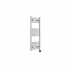 Fjord 1000 x 400mm Curved Chrome Thermostatic Touch Control Electric Heated Towel Rail